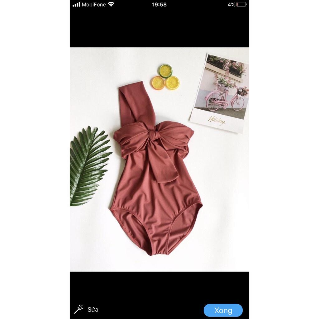 Bikini, Đồ Bơi Đi Biển Liền Thân Nơ To Sexy LT-061