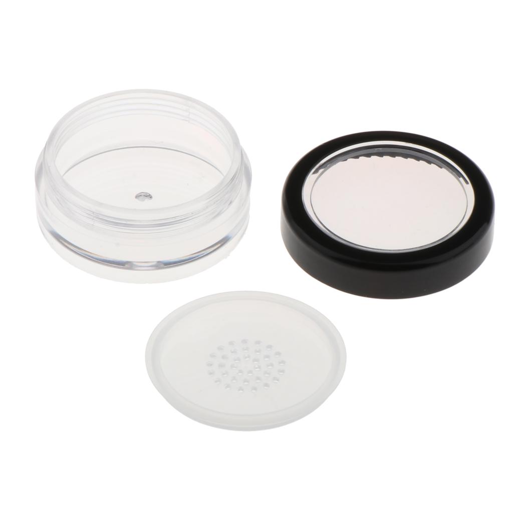 10x Empty Loose Powder Container Powder Puff Case Cosmetic Storage Jars
