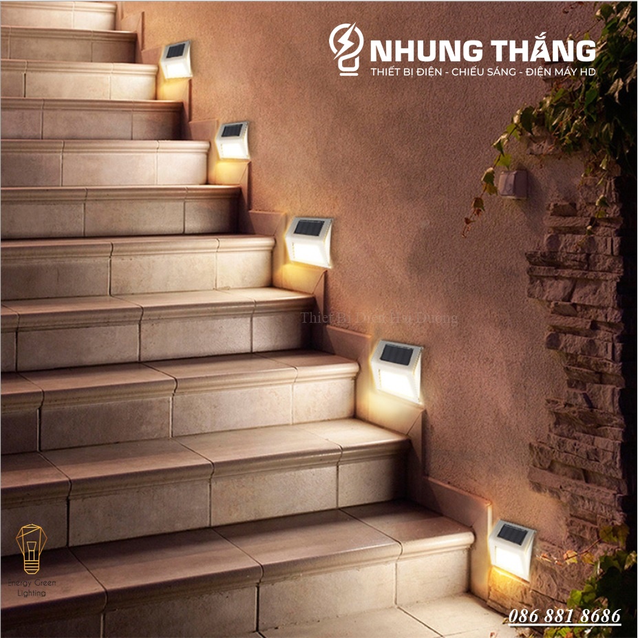 Đèn Led Gắn Tường,Cầu Thang - Sử Dụng Năng Lượng Mặt Trời MT-48 - Chống Nước IP65 - Ánh Sáng Trắng , Vàng