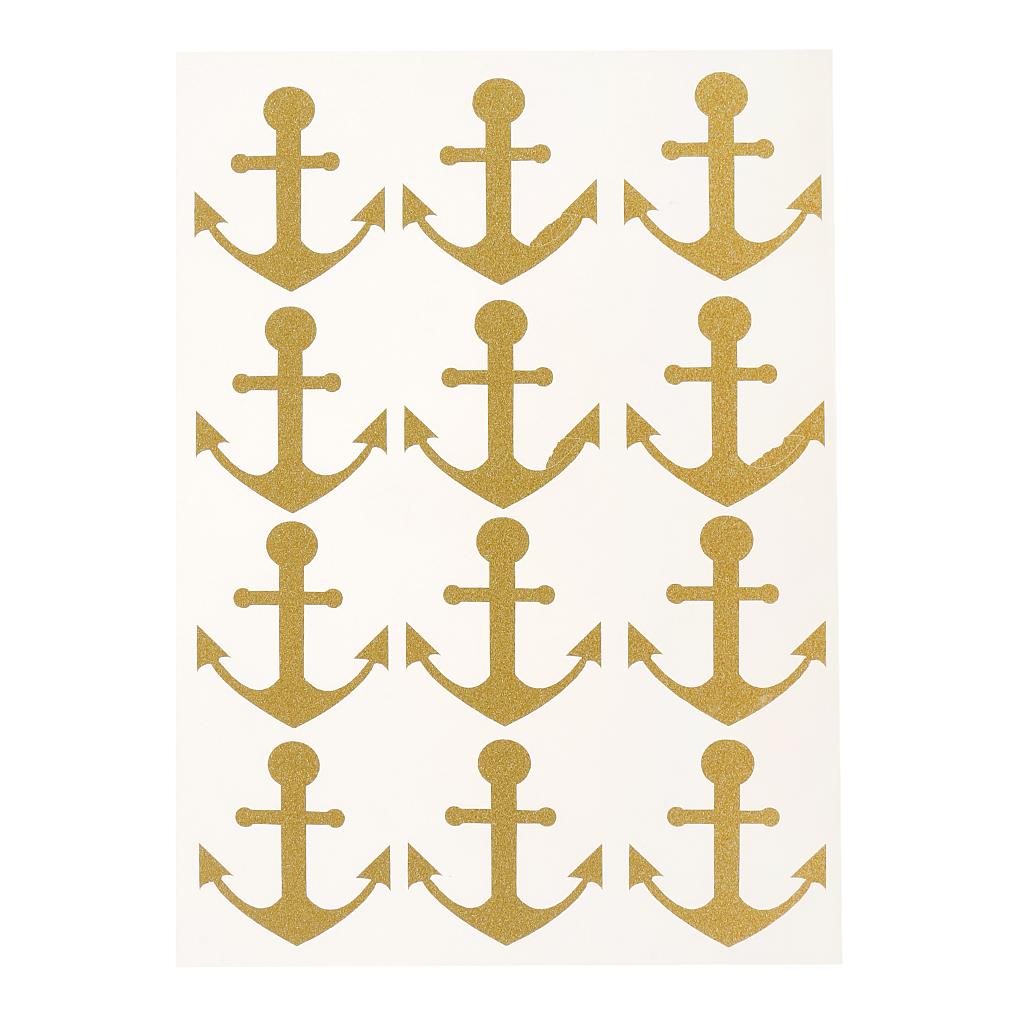 Anchor Wall Decal Removable Sticker Home Room Nursery Xmas DIY Decoration Gold
