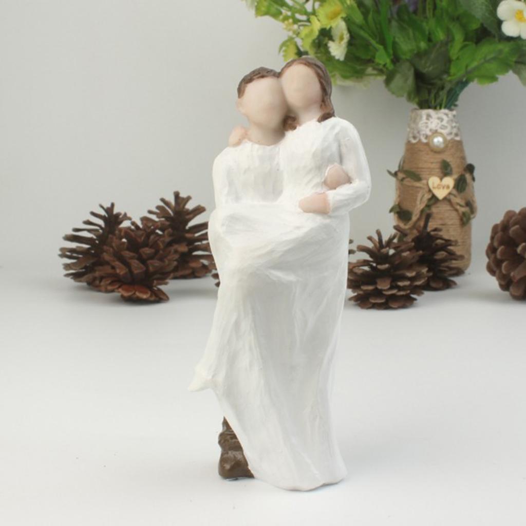 Sweet Wedding Cake Topper Figure Bride &amp; Groom Couple Bridal Decors Lovely
