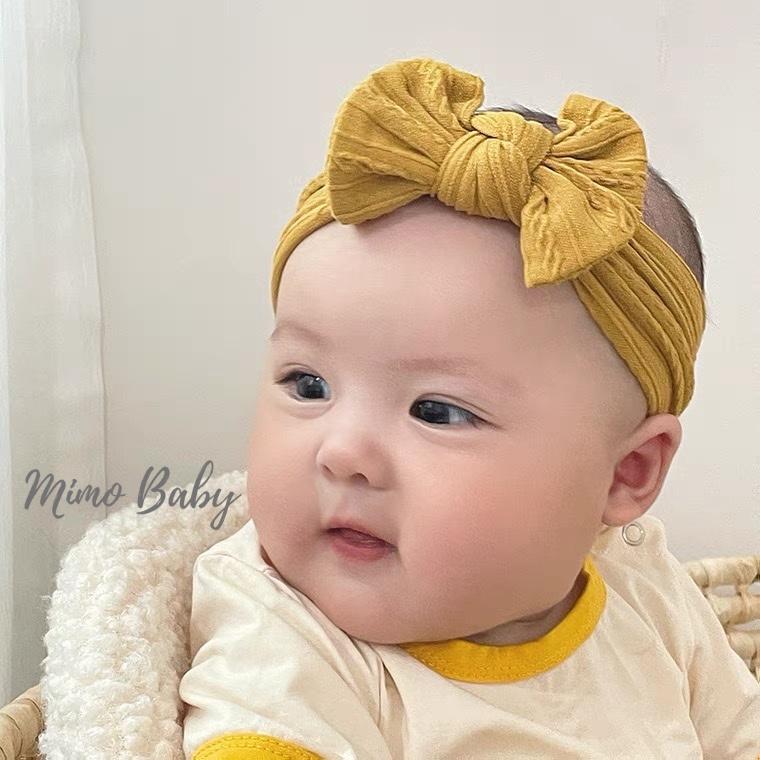 Set băng đô hoa voan+nơ gân đáng yêu ( kèm hộp đựng) cho bé gái BD40 Mimo Baby