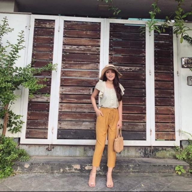 Quần đũi nữ dáng baggy lưng thun xuất Nhật – MiuMiu Fashion , Quần Baggy nữ ống rộng cao cấp