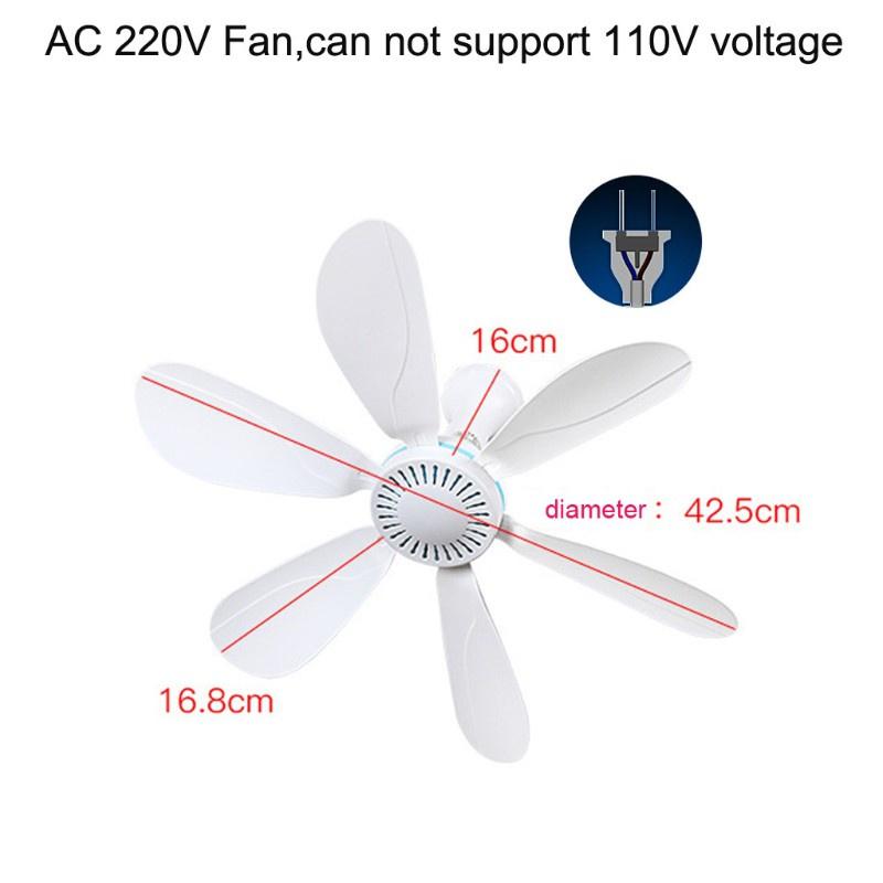 HSV White Fan 120cm Power Cable 16.7inch Bedroom Hanging Fan AC 220V 10W Ceiling Fan
