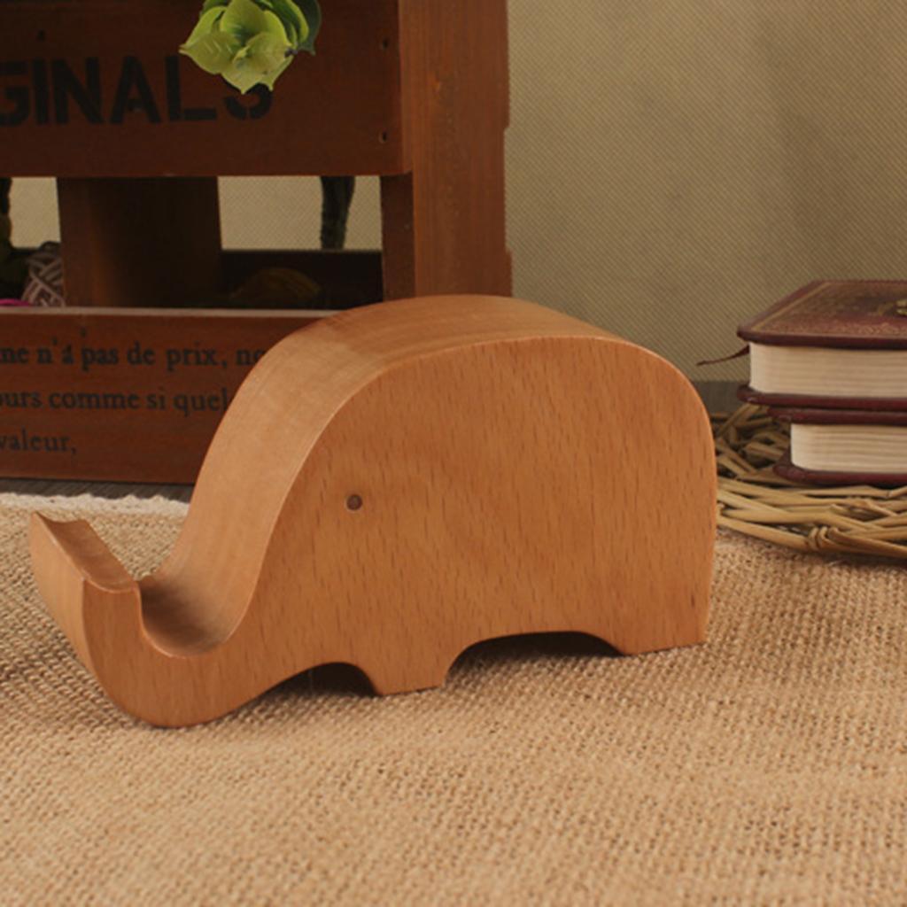 Wooden Elephant Phone Stand Cell Phone Holder for X.