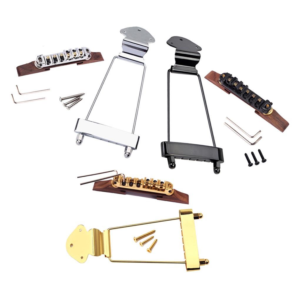 6 String Archtop Jazz Guitar Tailpiece Rosewood Bridge Screws Wrenches Set