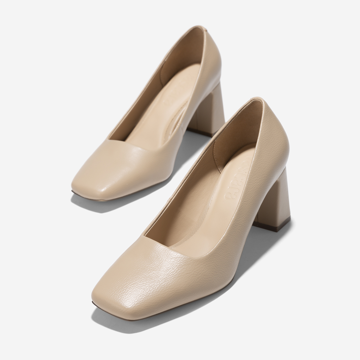 Giày bít mũi vuông block heel - BMN 0638
