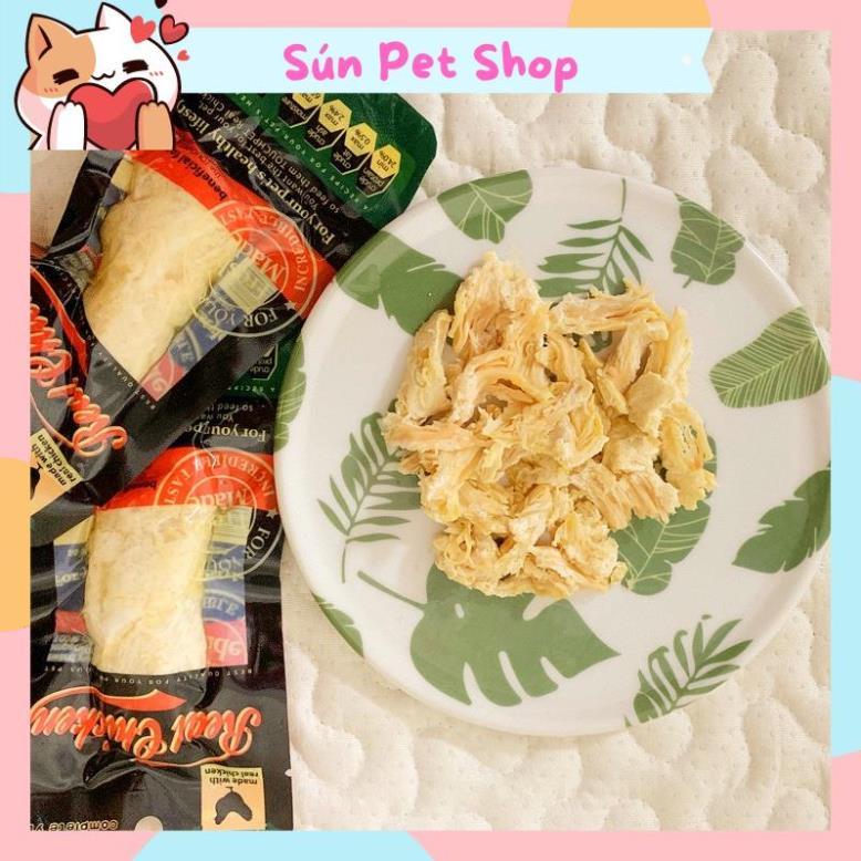 Ức gà hấp ăn liền cho chó mèo - Ức gà Pet Snack, Real Chicken, Masti cho thú cưng (40g)