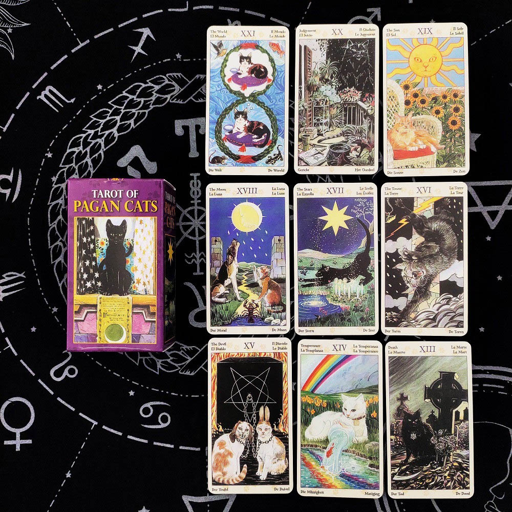 Bài Tarot Of Pagan Cats 78 Lá Bài Bỏ Túi Tặng File Tiếng Anh Và Đá Thanh Tẩy