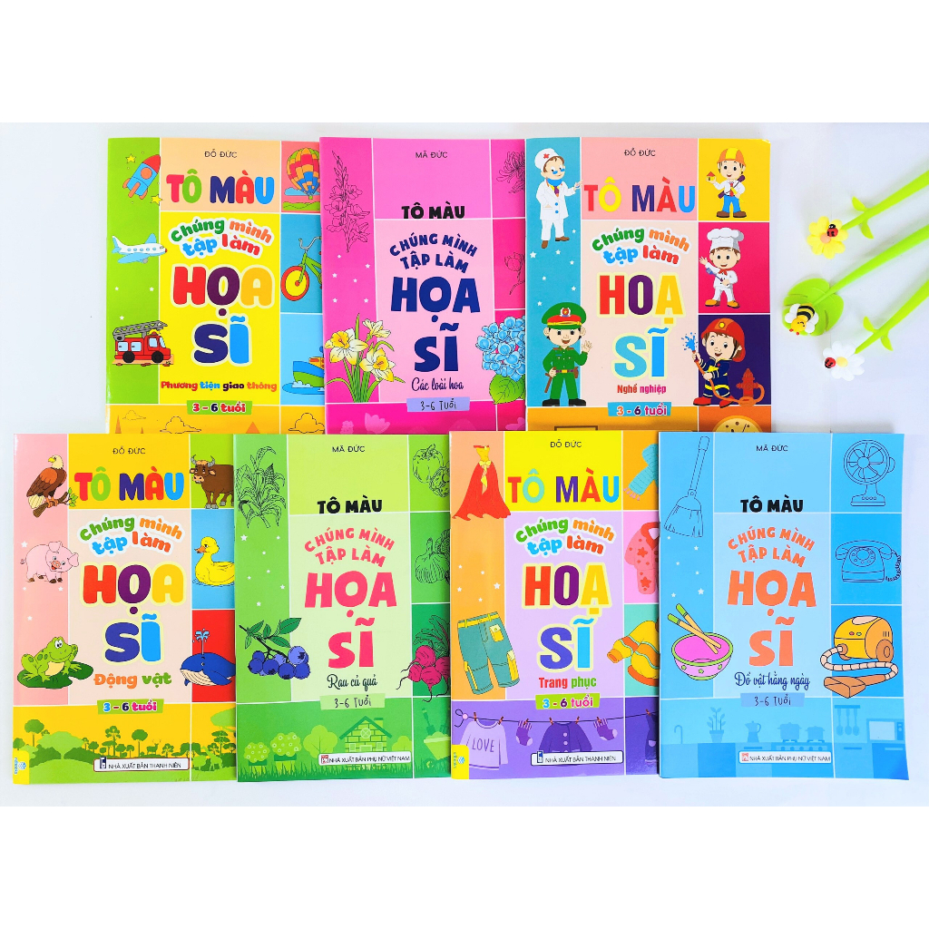 Sách - Combo 7 cuốn Tô Màu Chúng Mình Tập Làm Họa Sĩ - ndbooks