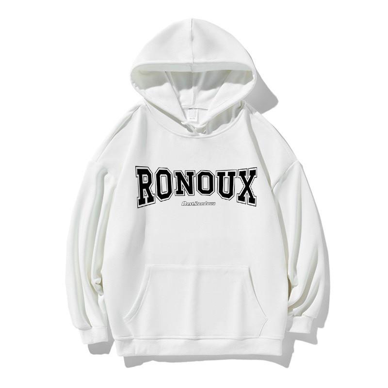 Áo hoodie nam nữ unisex form rộng có mũ in chữ RONOUX áo hoodie form rộng dày dặn YiiL HD05