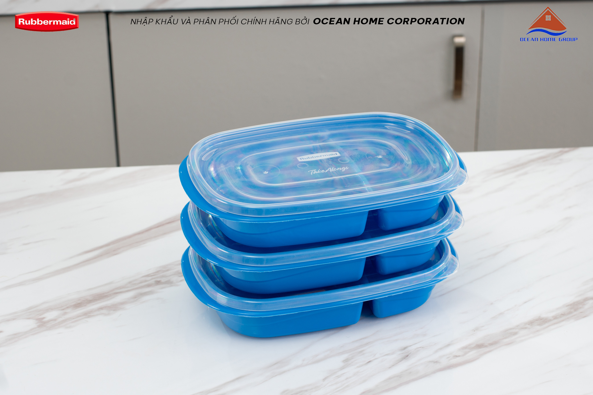 Bộ hộp đựng cơm Take along nhựa nguyên sinh Rubbermaid USA