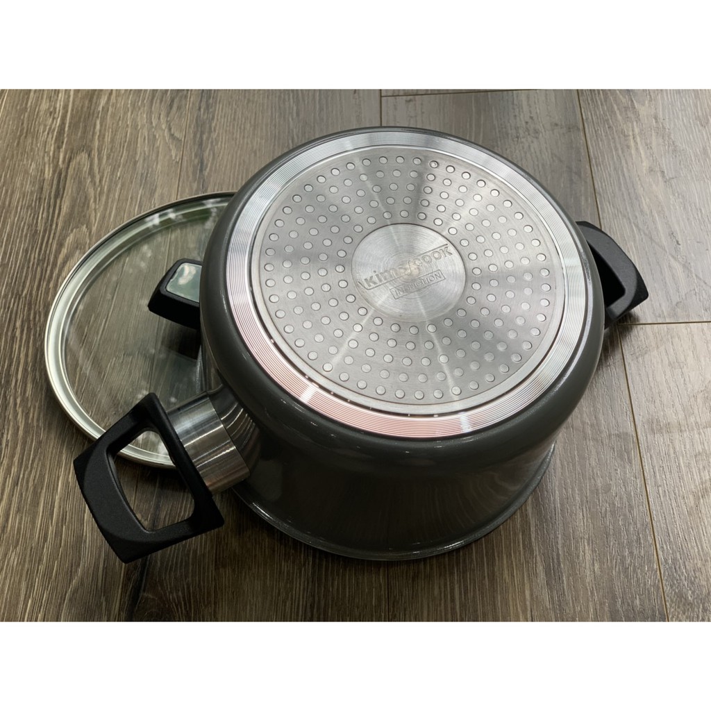 Nồi Easy Seoulcook 20 cm đáy từ chống dính vân đá cao cấp Hàn Quốc, dùng được tất cả các loại bếp / Induction