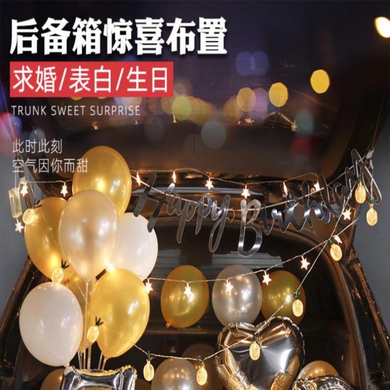 Đảm bảo chất lượng cốp xe bất ngờ sinh nhật bố trí internet người nổi tiếng cốp xe vui vẻ lãng mạn cảnh cầu hôn bạn gái trang trí xe