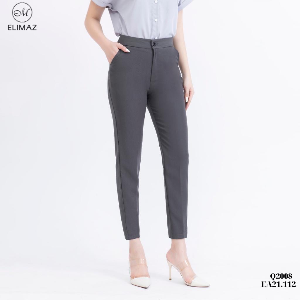 Quần tây nữ mẫu quần âu nữ dáng baggy cơ bản chất vải tuyết mưa Elimaz Q2008