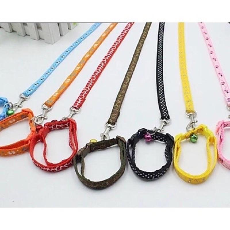 Dây dắt yếm ngực cho chó mèo, vòng cổ chó mèo có dây dắt, nhiều màu sắc.