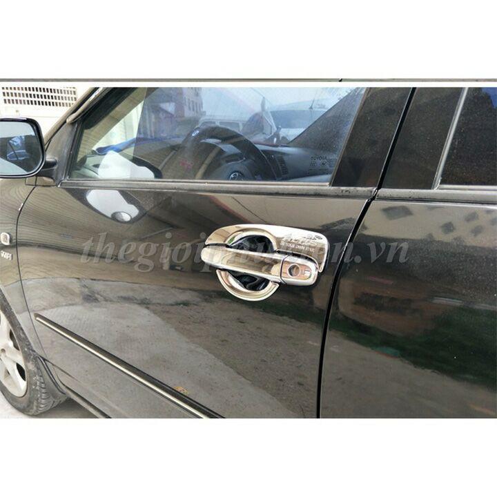 Bộ ốp tay nắm cửa, hõm cửa xe Toyota Vios 2014-2018 mạ Crom