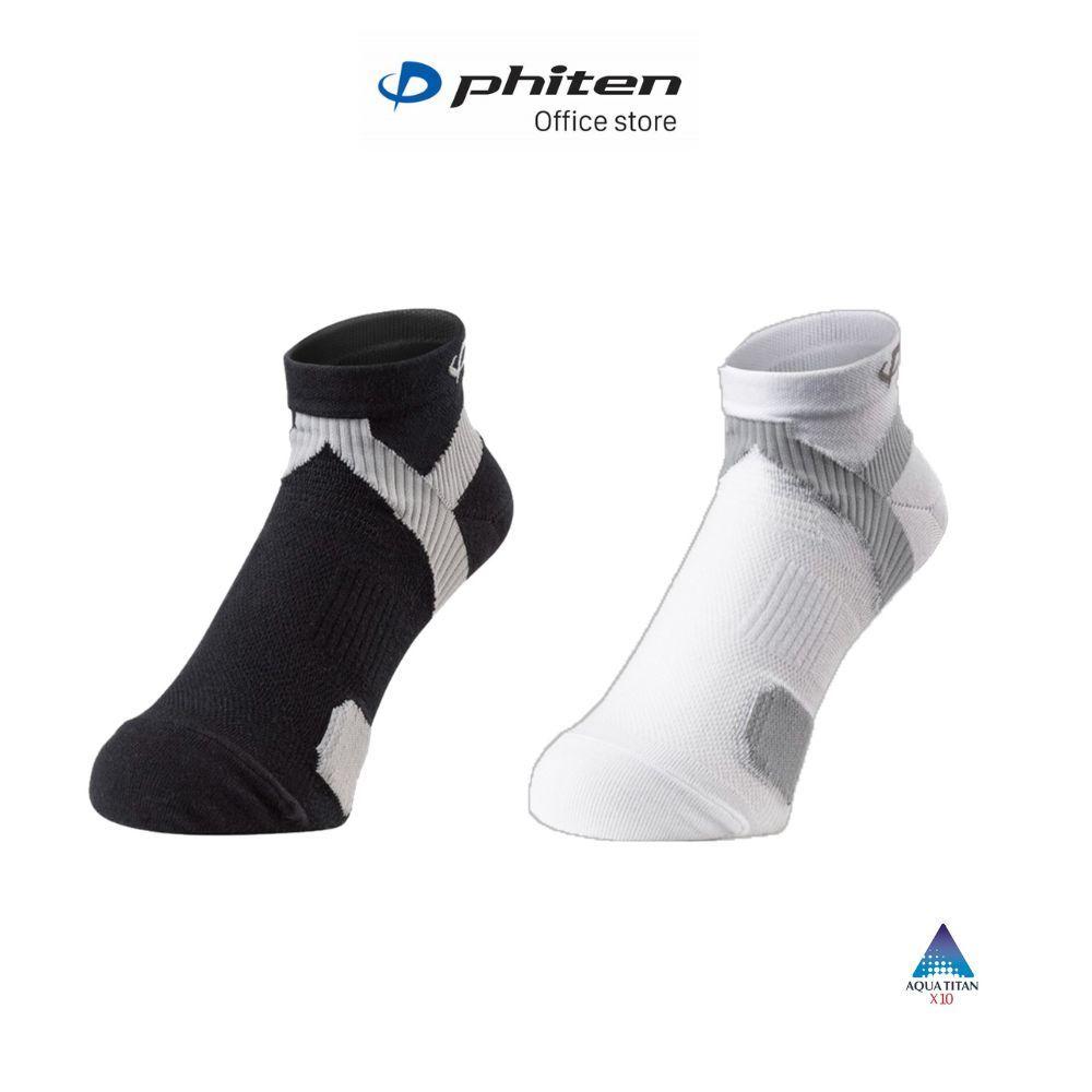 Tất thể thao cổ ngắn Phiten sport socks (socking) - Đen xỏ ngón