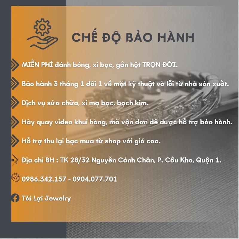 Bông tai nữ bạc 925 đính ngọc nhân tạo và đá CZ cao cấp - TLJ23020