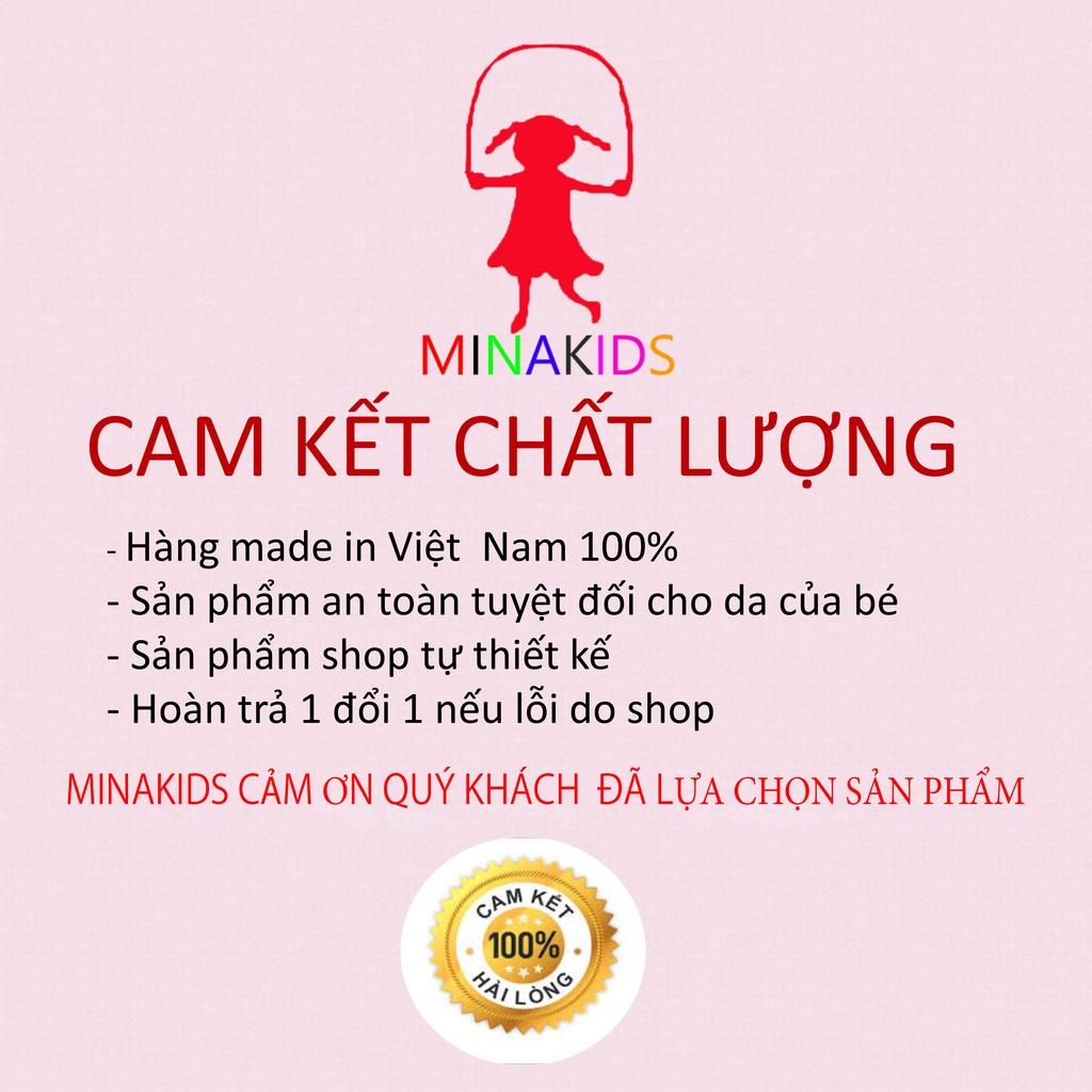 Váy trẻ em, đầm bé gái 2 dây MINAKIDS thiết kế cao cấp 3 màu size từ 0-8 tuổi