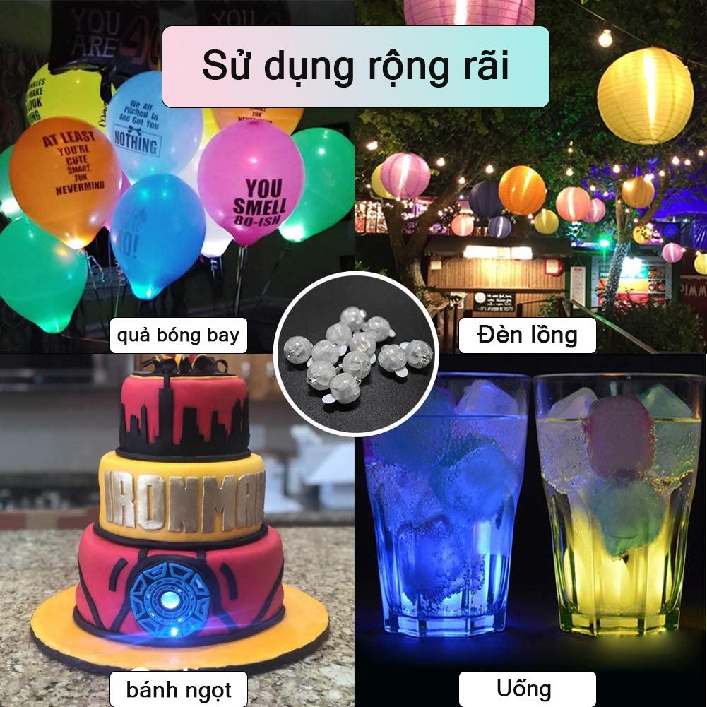 Đèn LED bóng bay mini chống nước nhiều màu sắc trang trí tiệc cưới/sinh nhật/giáng sinh