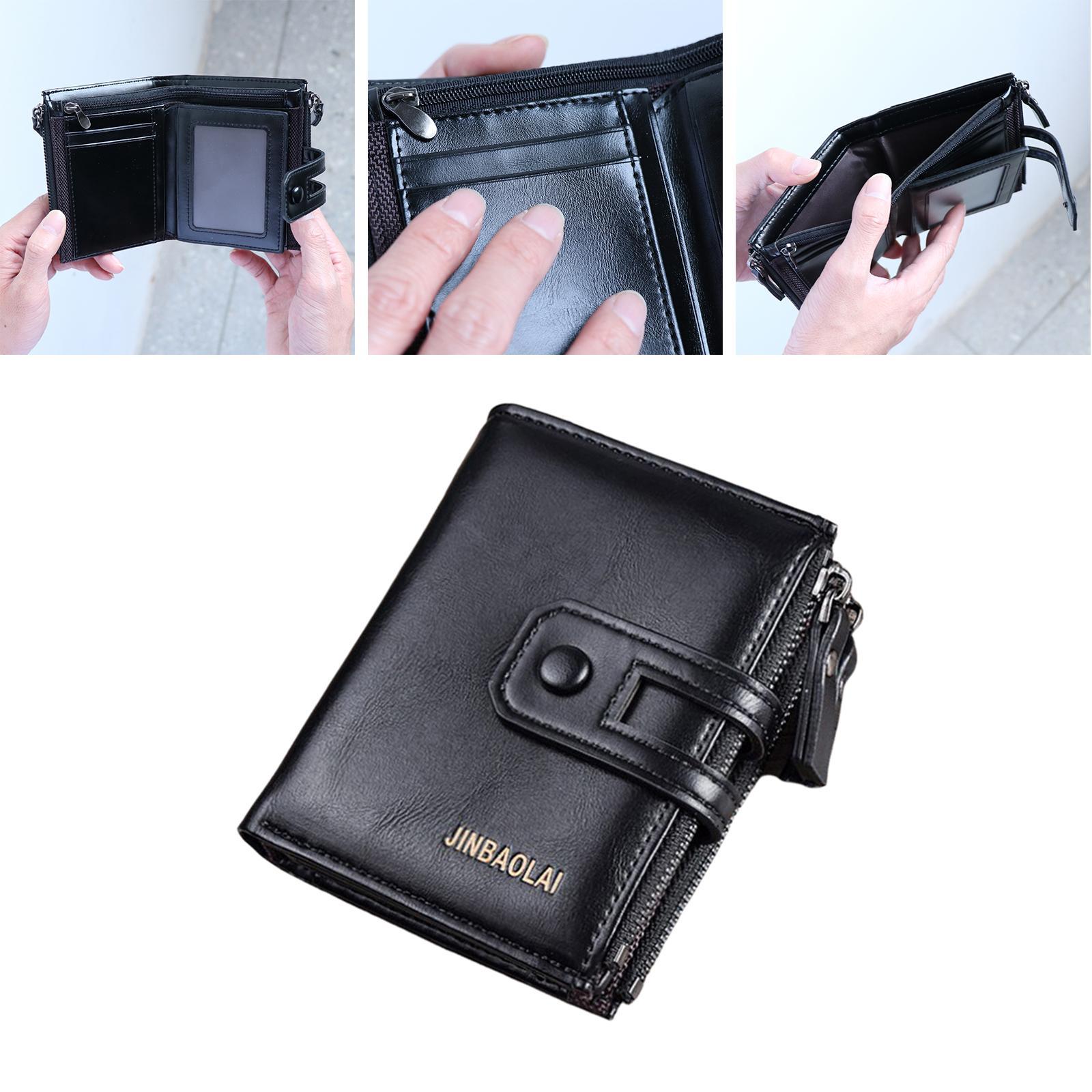Unisex Small Wallet Purse Bifold Leather Short  Holder Clutch