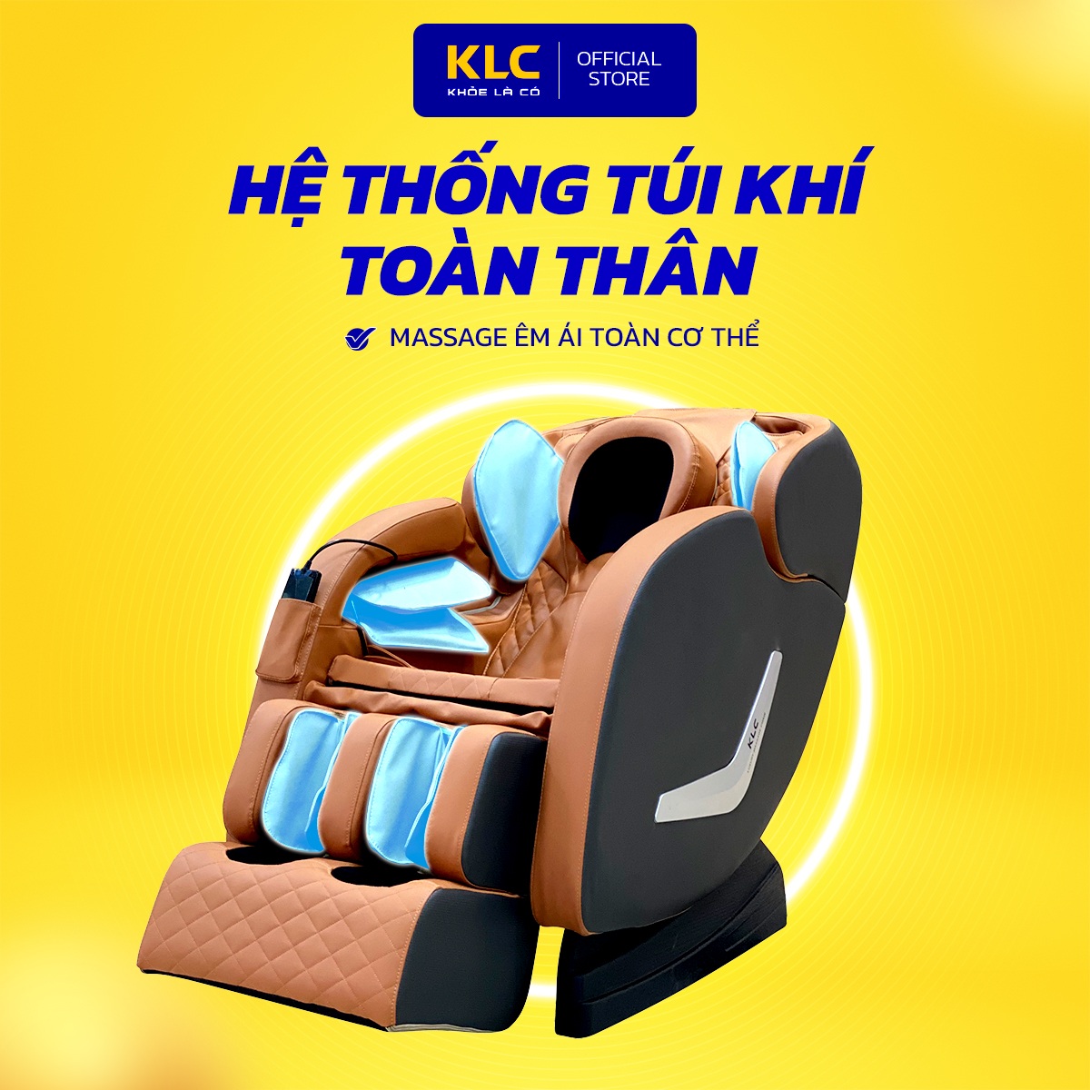 Ghế massage toàn thân KLC KY6868, Công nghệ hồng ngoại kết hợp con lăn 2D, hệ thống cảm biến quang học