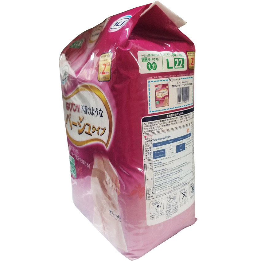 Tã - Bỉm quần người lớn Livedo size L - Nhật Bản