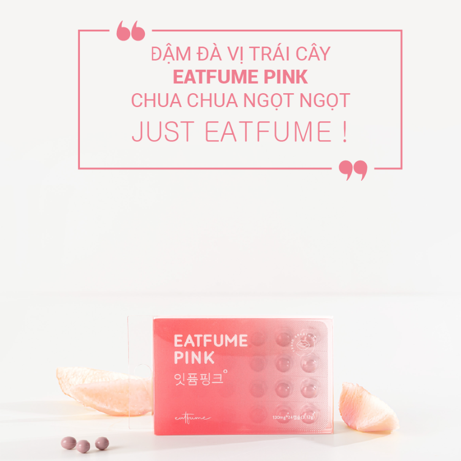 Kẹo thơm miệng hương đào Eatfume Pink chăm sóc hơi thở 24 viên / vỉ