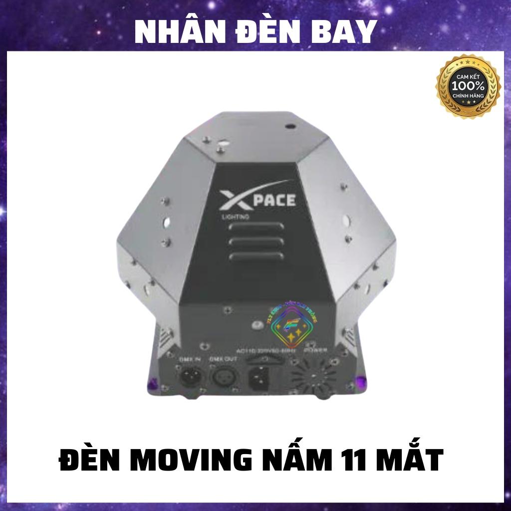 Đèn Laser Moving Nấm 11 Mắt Xoay 360 Độ Cảm Biến Nhạc Cho Phòng Bay, Phòng Karaoke, Sân Khấu