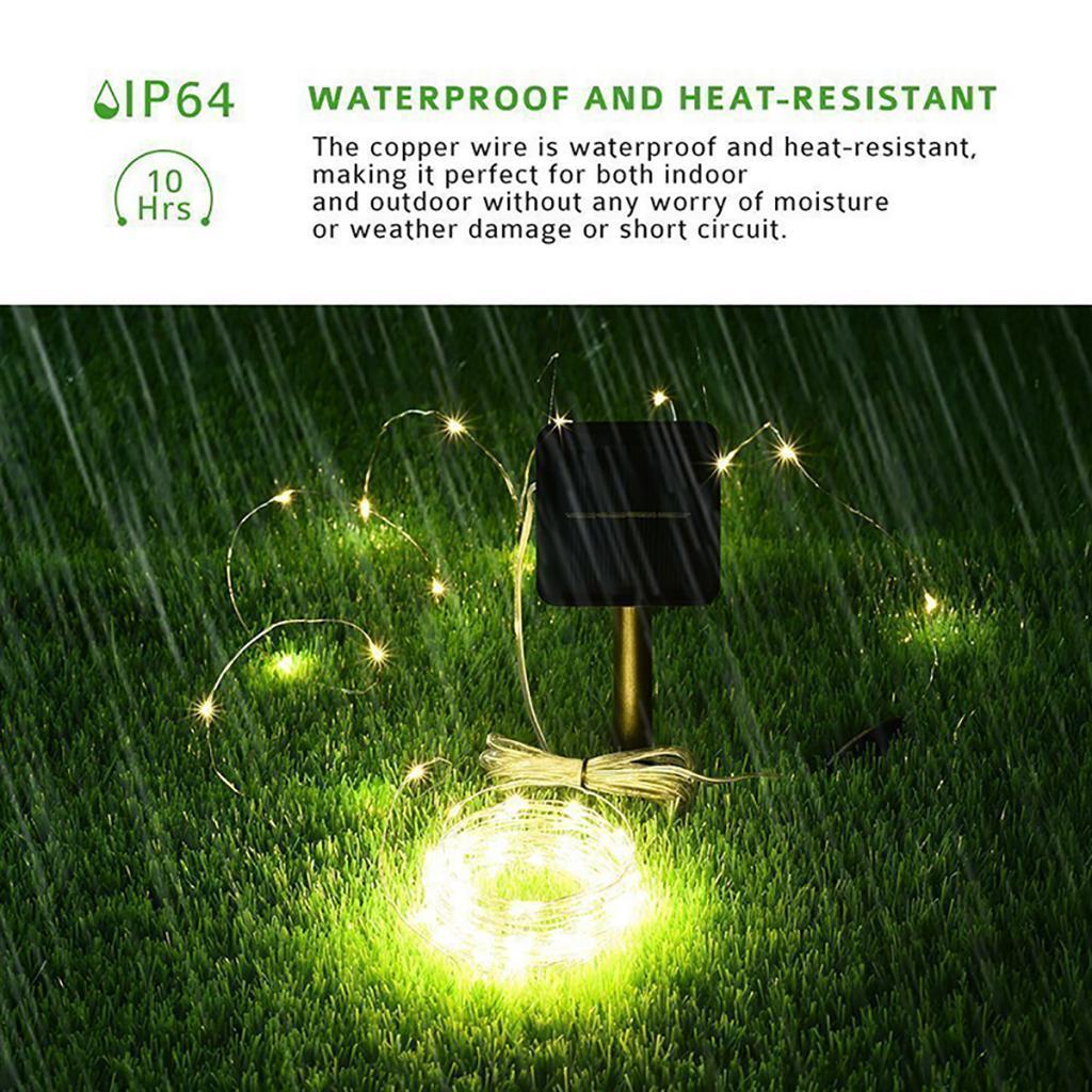 Solar Powered  100/200 LED  Fairy 10 Meters Waterproof