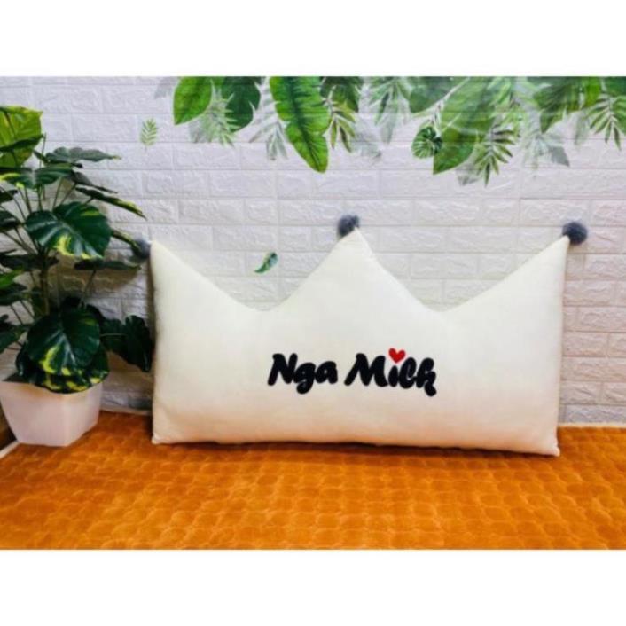 Gối tựa đầu giường vương miện đủ màu