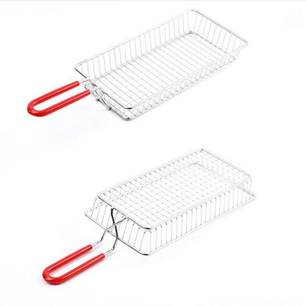 Rectangle Stainless Steel Fried Basket Strainer Fried Chicken Chips Colander
