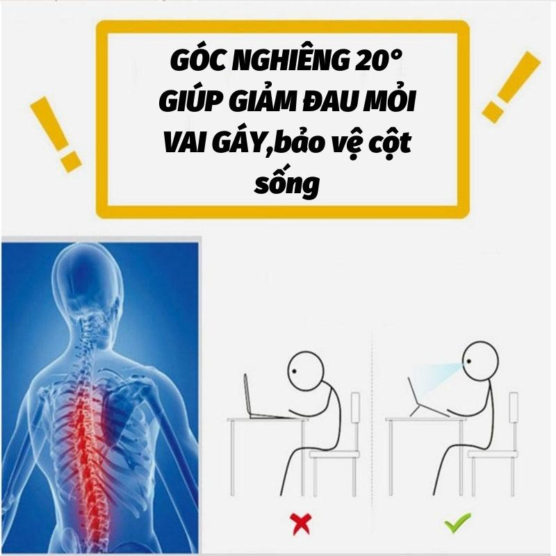 Giá Đỡ Laptop, Máy Tính, IPad, Macbook, Máy Tính Bảng Chất Liệu Gỗ Cao Cấp Hỗ Trợ Giúp Tản Nhiệt Chống Mỏi Cổ, Vai, Gáy, Giá Đỡ Để Bàn Dễ Dàng Gấp Gọn Có Thể Tháo Rời Thông Minh, Đế Tản Nhiệt – Hàng Nhập Khẩu
