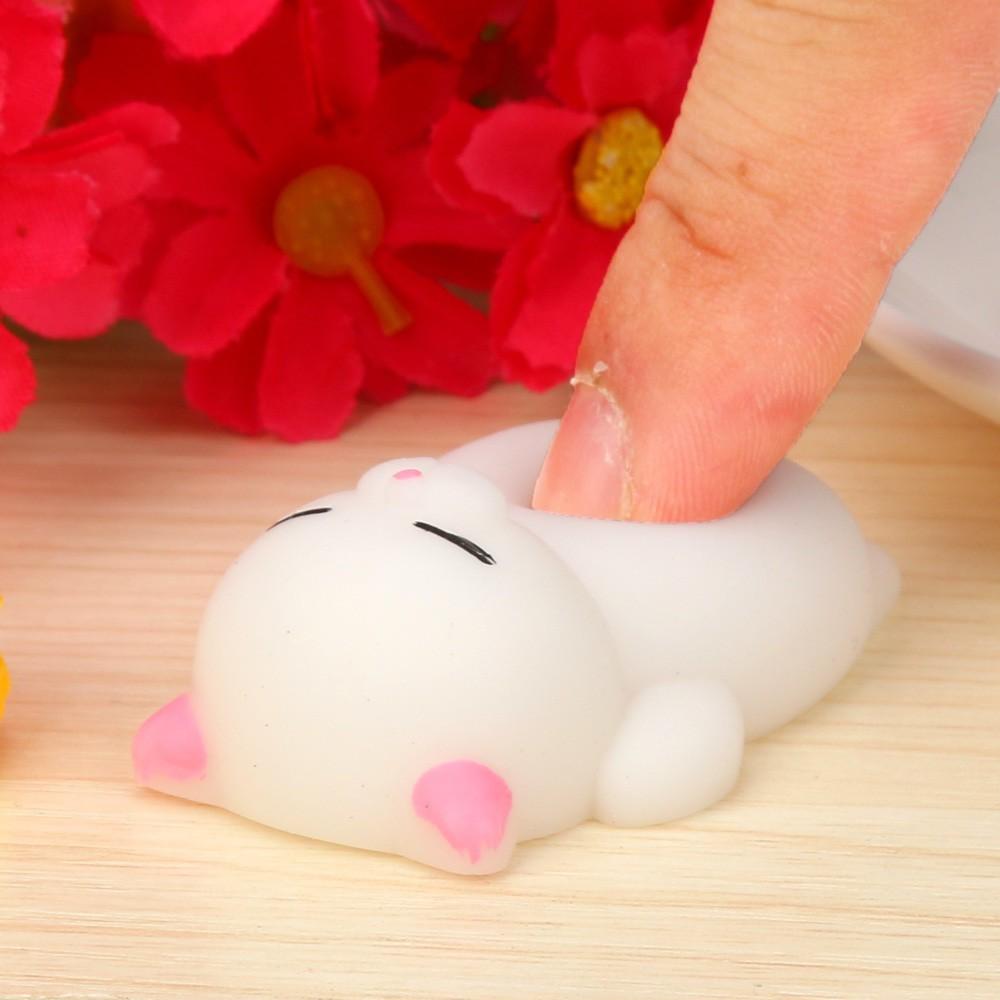 Đồ chơi đàn hồi hình mèo Mochi giúp giảm căng thẳng shop squishy