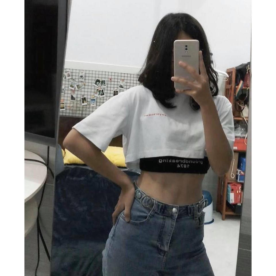 SET ÁO THUN CROPTOP+ BRA GROUNDBREAKING 1974 THE 1992