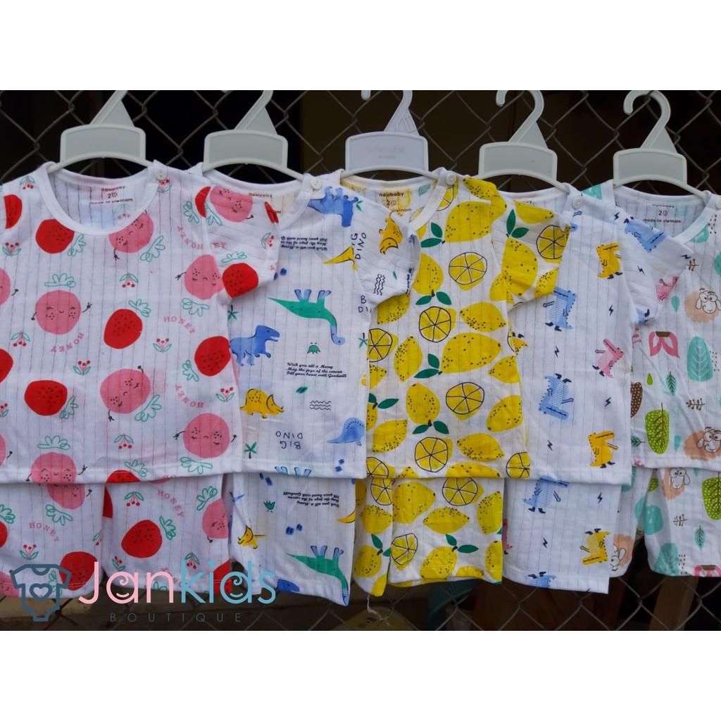 Set 5 bộ cotton giấy cộc tay cho bé hàng xưởng Việt Nam