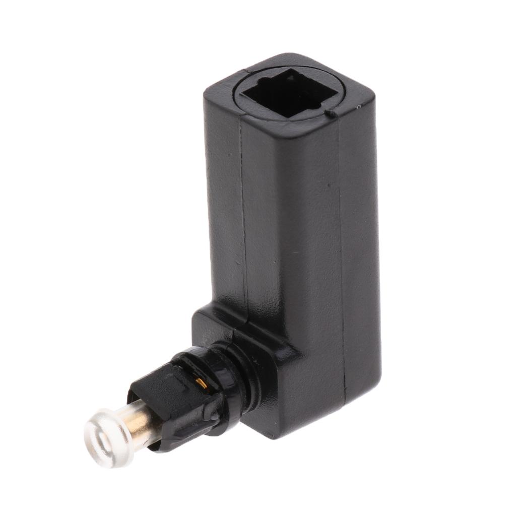 2 Female to Optical 3.5mm Mini-Plug Right Angle 90 Degree Adapter