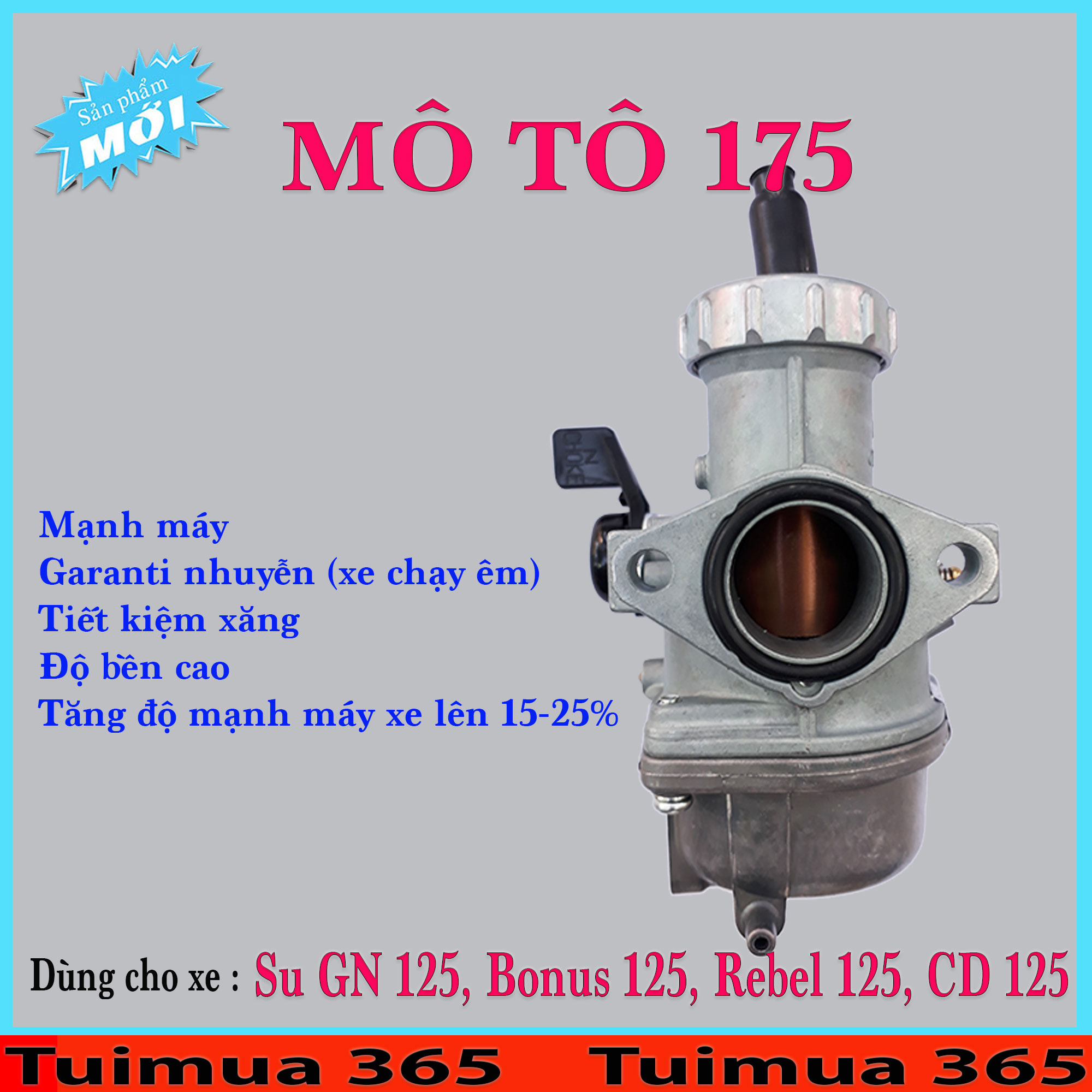 Bình Xăng Con dành cho Su GN 125, Bonus 125, Rebel 125, CD 125