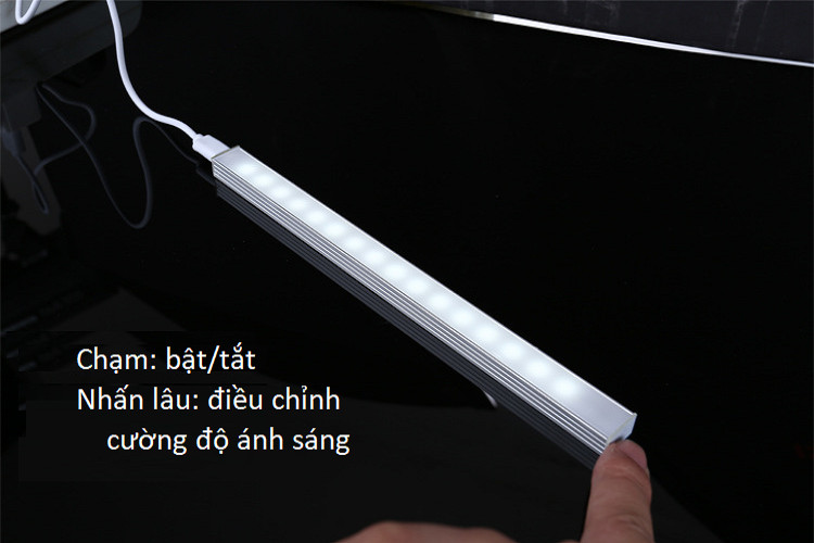 Đèn led bật tắt cảm ứng chạm siêu sáng - Ánh sáng trắng cắm MicroUSB ( TẶNG QUẠT MINI SIÊU MÁT DÂY UỐN DẺO CẮM CỔNG USB )