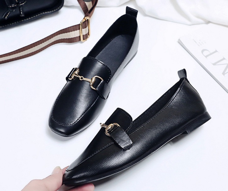 Giày loafer bệt khoen ngang, giày búp bê, giày nữ đế bệt S163