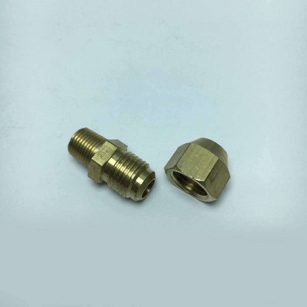Straight Connector Plumbing Fitting, Male Adapter, 1/8inch , Copper- Heavy Duty