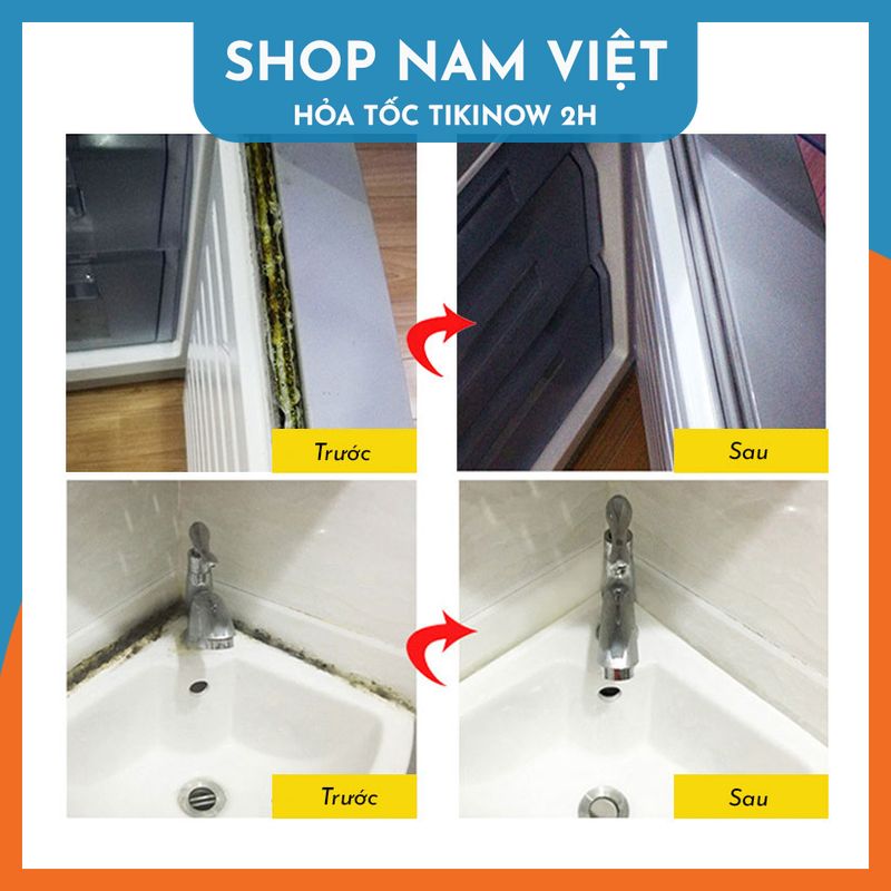 Gel Tẩy Nấm Mốc Ron Cửa Tủ Lạnh, Ron Nhà Tắm, Bồn Rửa Chén