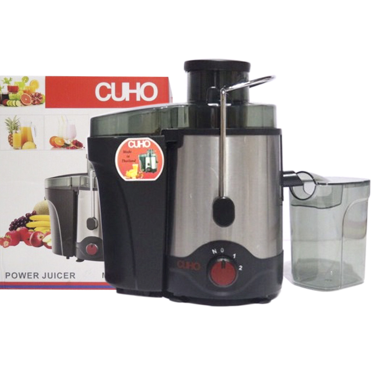 Máy Ép Đa Năng Cuho JEX-20 Công Suất 450W Khung Inox Bên Bỉ Giữ Ép Trái Cây Giữ Nguyên Dưỡng Chất (Màu Đen Bạc) - Hàng Chính Hãng