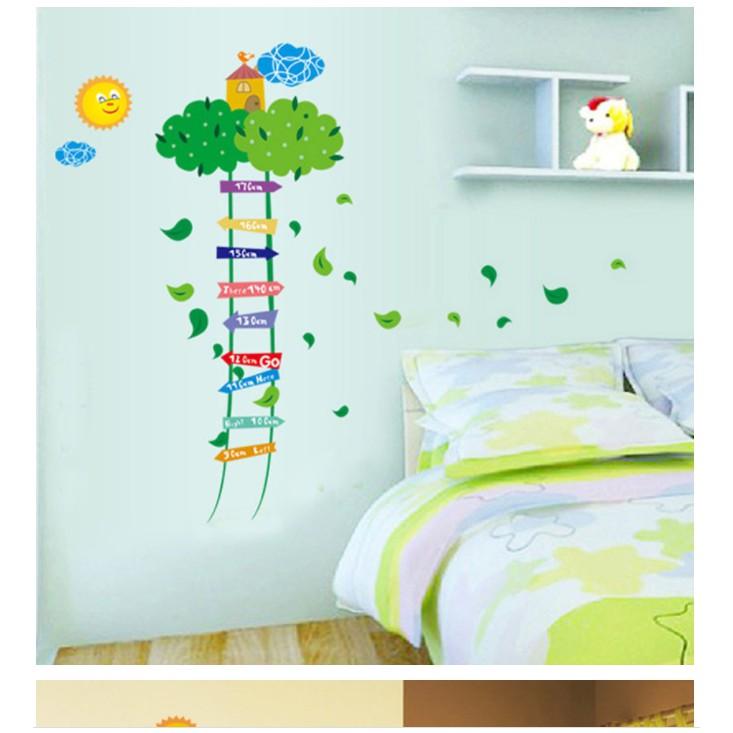 Decal dán tường thước đo cầu thang