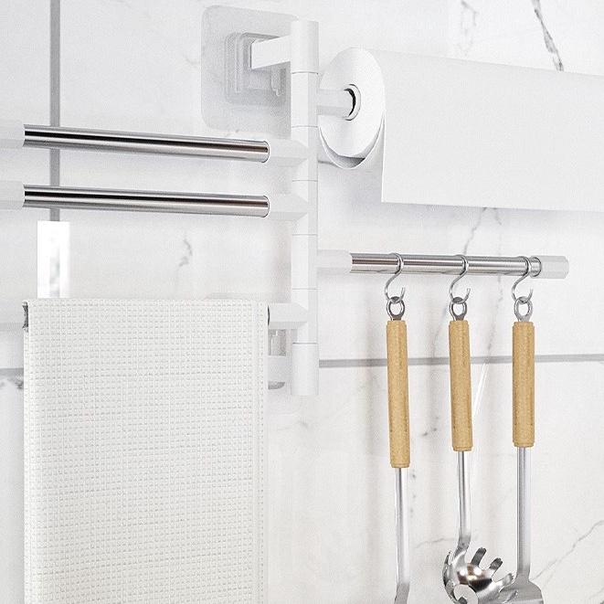 Giá treo khăn dán tường thiết kế xoay 180 độ Móc treo đồ inox Kệ để đồ nhà tắm giá treo quần áo tiện ích