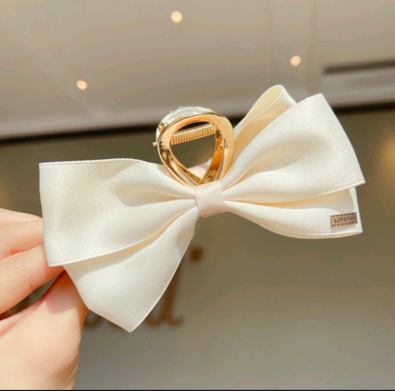 Kẹp Tóc Nơ Sau Lưng Bằng Hợp Kim Cỡ Lớn Phong Cách Hàn Quốc