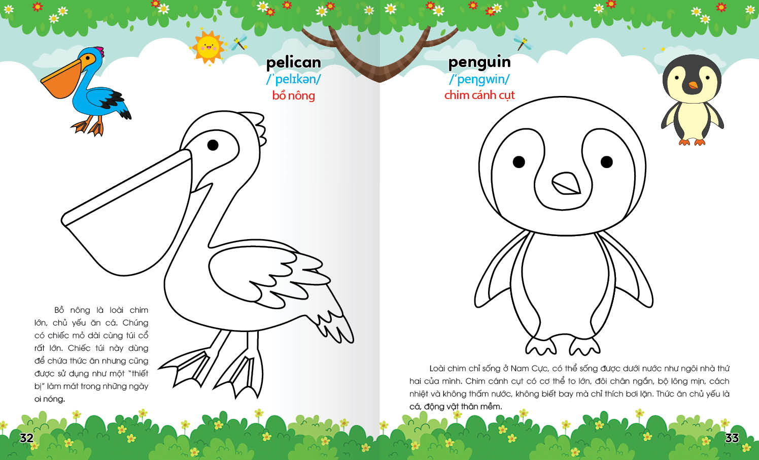 Sách - Colouring 365 ngày Tô màu - KHÁM PHÁ THẾ GIỚI PHÁT TRIỂN TRÍ TUỆ - Động vật nuôi, Chim, Cá