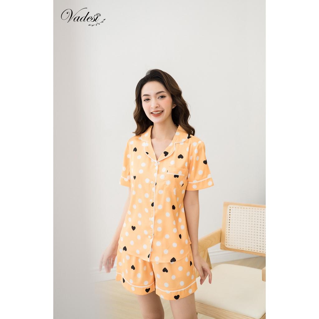 Bộ Pijama Đùi Nữ Mặc Nhà Chất Liệu Lụa Luxury Cao Cấp Họa Tiết Sang Đẹp Mát Mềm