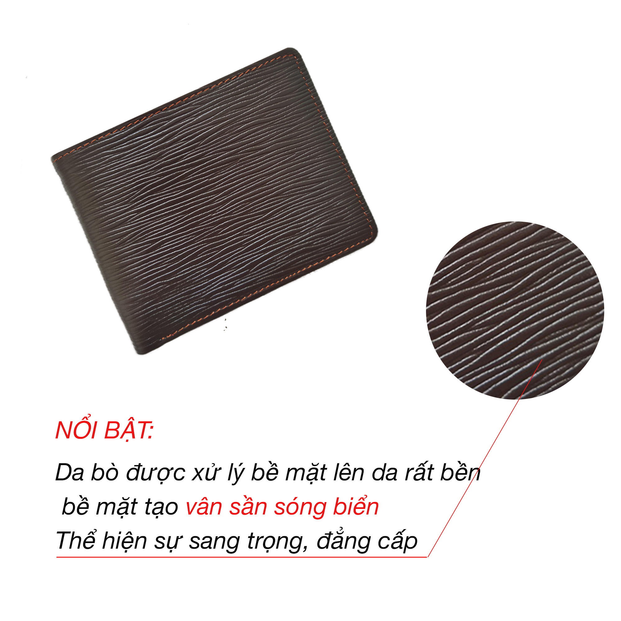 Ví nam da bò cao cấp PQ Leather PV4 nhiều kiểu dáng, nhiều màu lựa chọn-BH 12 tháng